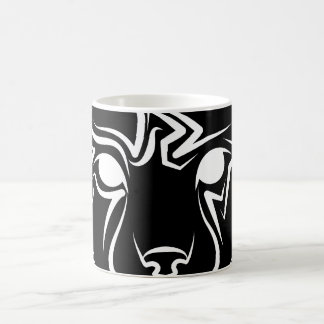 Black and White Tribal Lynx Kaffemugg