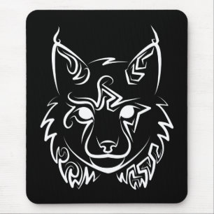 Black and White Tribal Lynx Musmatta
