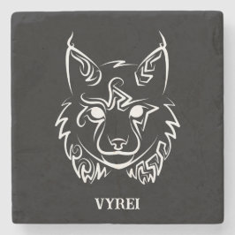 Black and White Tribal Lynx Stenunderlägg