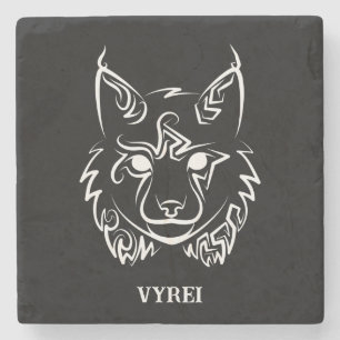 Black and White Tribal Lynx Stenunderlägg