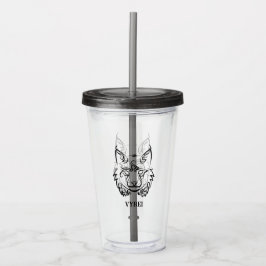 Black and White Tribal Lynx Take Away Mugg