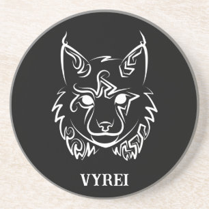 Black and White Tribal Lynx Underlägg