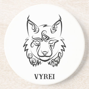 Black and White Tribal Lynx Underlägg