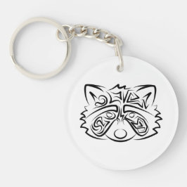 Black and White Tribal Raccoon