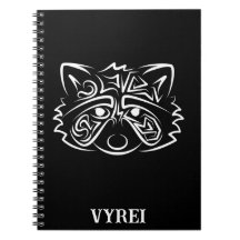Black and White Tribal Raccoon