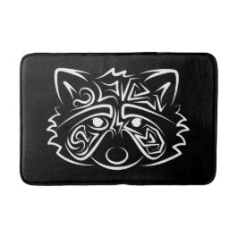 Black and White Tribal Raccoon Badrumsmatta