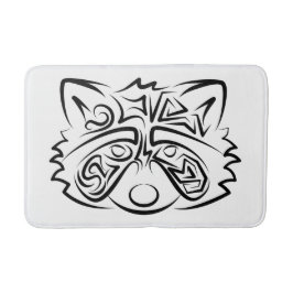 Black and White Tribal Raccoon Badrumsmatta
