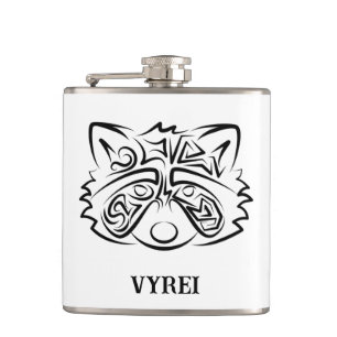 Black and White Tribal Raccoon Fickplunta