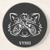 Black and White Tribal Raccoon