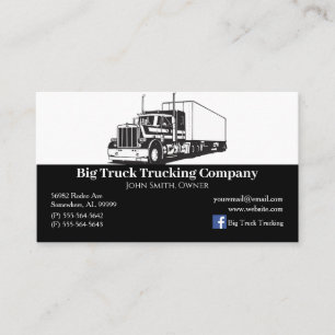 Black and White Trucking Company Visitkort