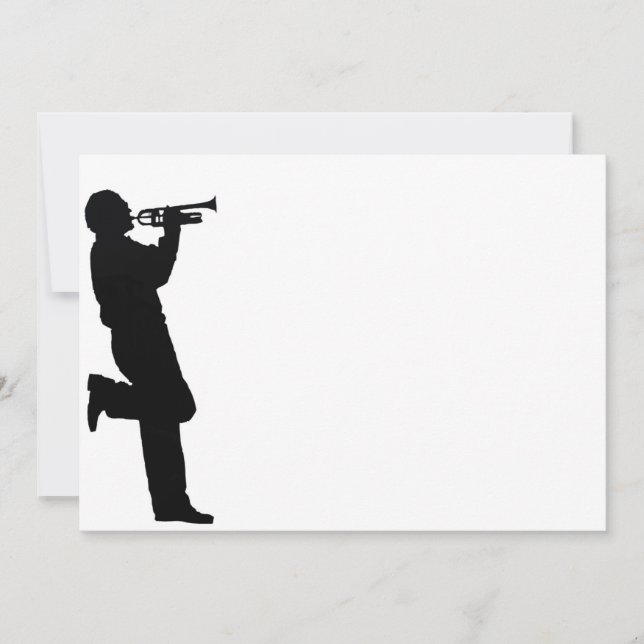 Black and White Trumpet Jazz Musician (Framsida)