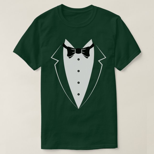 Black and White Tuxedo Bow Tie Funny Costume Novel T Shirt (Design framsida)