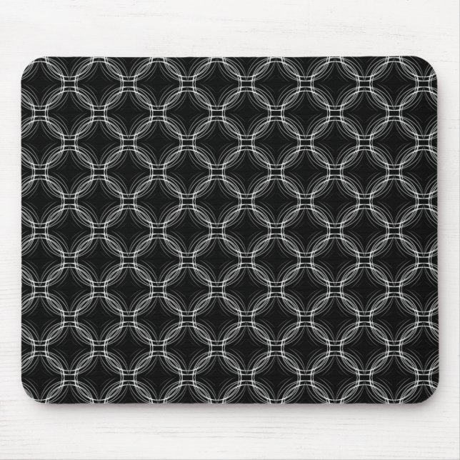 Black and White Uptown Elegance Mousepad Musmatta (Framsidan)