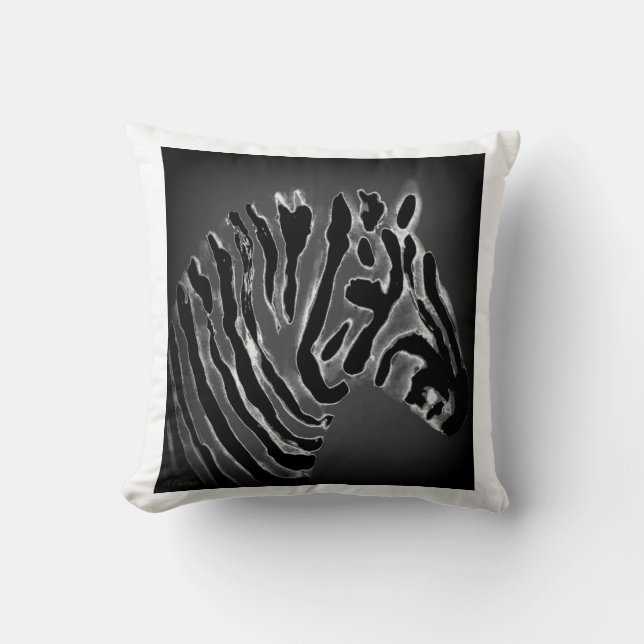 Black and White Vild Animal Zebra Kudde (Framsida)