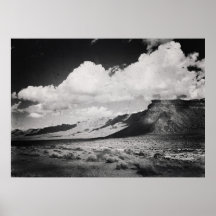 Black and White Vintage Desert Ligcape Mountain