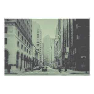 Black and White Vintage San Francisco Downtown Fototryck