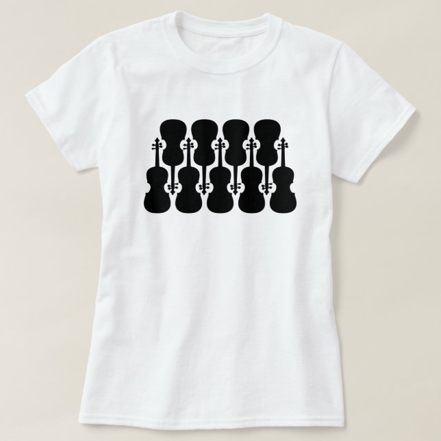 Black and White Violin T-Shirt (Design framsida)