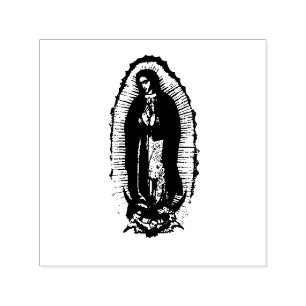Black and White Virgen de Guadalupe Självfärgande Stämpel