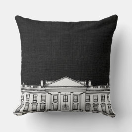 Black and White Washington DC Whitehouse Kudde