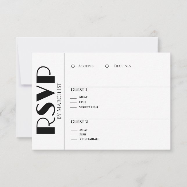 Black and White-We Do-Bröllop Ringar- OSA Kort (Baksida)