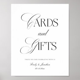 Black and White Wedding Cards and Gifts Poster