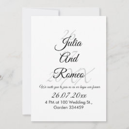 Black and White wedding invitation.  Inbjudningar