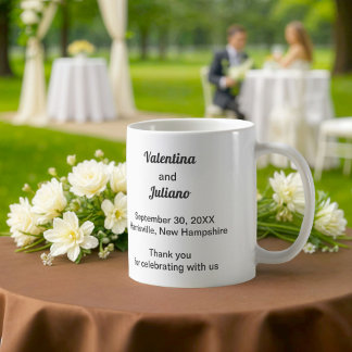 Black and White Wedding Mug Kaffemugg