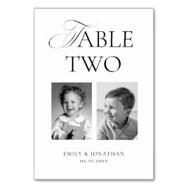 Black and White Wedding Photo  Bordsnummer