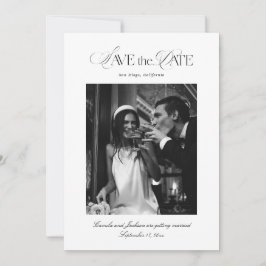 Black and White Wedding Save the Date Inbjudningar
