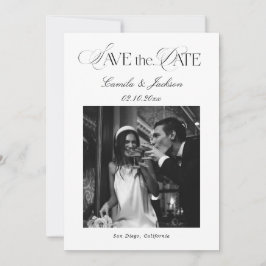 Black and White Wedding Save the Date Inbjudningar