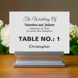 Black and White Wedding Table Number Bordsnummer