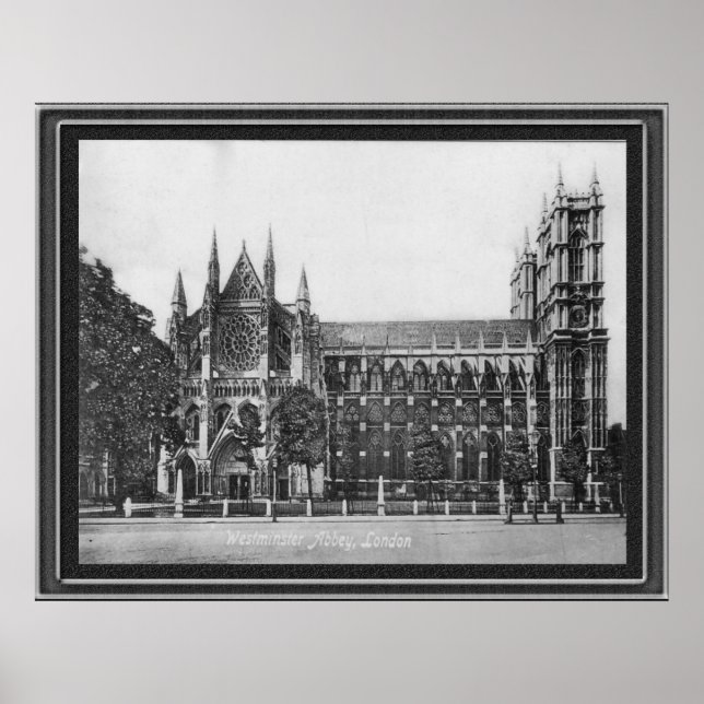 Black and White Westminster Abbey Poster (Framsidan)