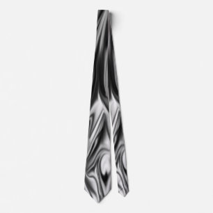 Black and White Whorl Silke Necktie Slips