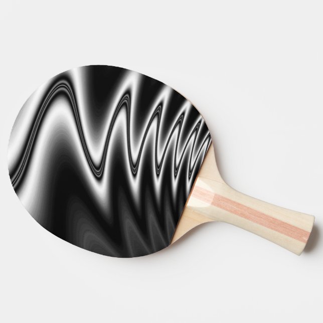 Black and White Wiggle Pingisracket (Sidan)