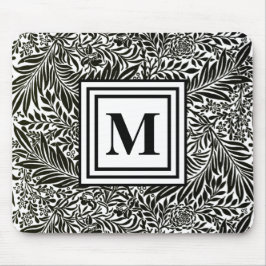 Black and White William Morris Monogram Initial Musmatta
