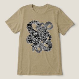 Black and White Writhing Surrealist Abstrakt Art T Shirt