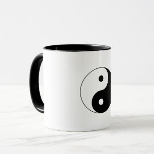 Black and White Yin-Yang Mugg