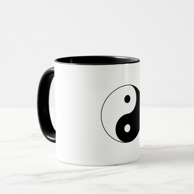 Black and White Yin-Yang Mugg (Framsida vänster)
