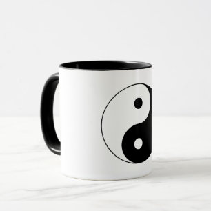 Black and White Yin-Yang Mugg