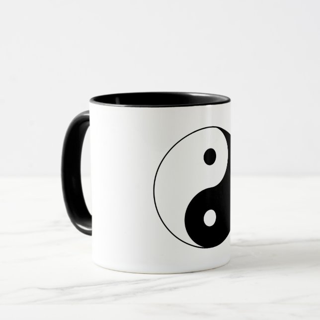 Black and White Yin-Yang Mugg (Framsida vänster)