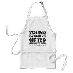 Black and White Young och Gifts African Graphic Förkläde