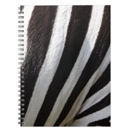 Black and White Zebra Hair Rand Anteckningsbok