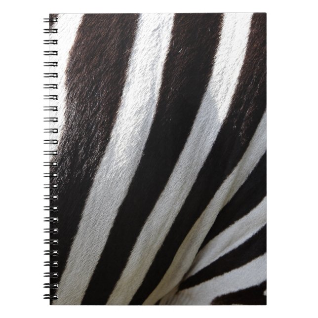Black and White Zebra Hair Rand Anteckningsbok (Framsidan)