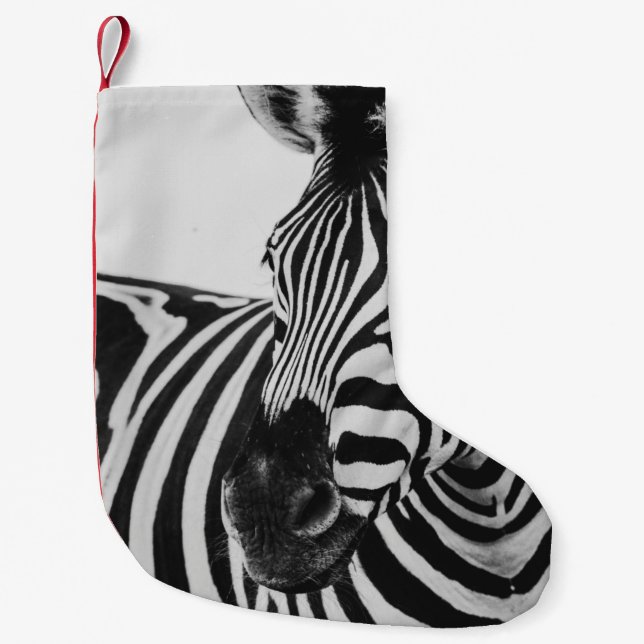 BLACK AND WHITE ZEBRA LITEN JULSTRUMPA (Framsidan)