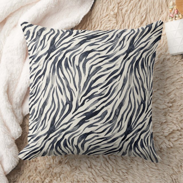 Black and White Zebra Print Pattern Kudde (Filt)
