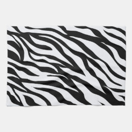 Black and White Zebra Stripe Pattern Animal Print Kökshandduk