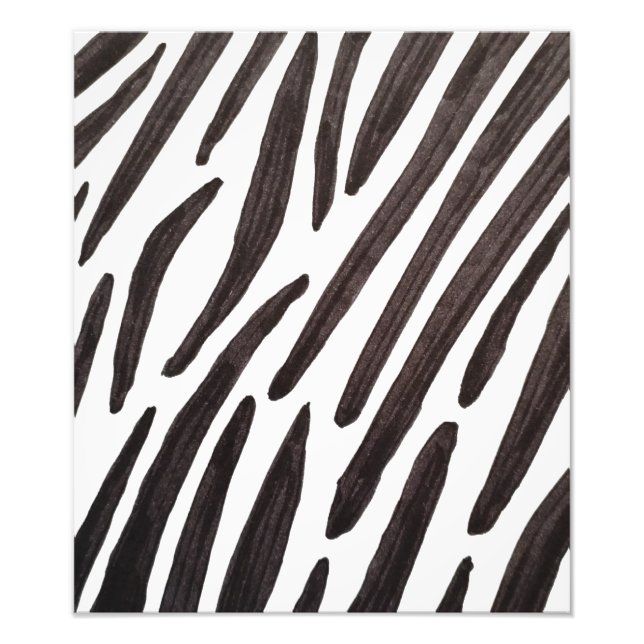 Black and white zebra stripes fototryck (Framsidan)