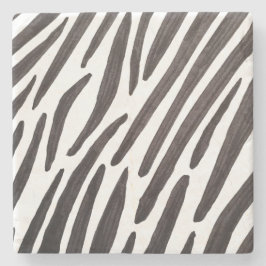 Black and white zebra stripes stenunderlägg