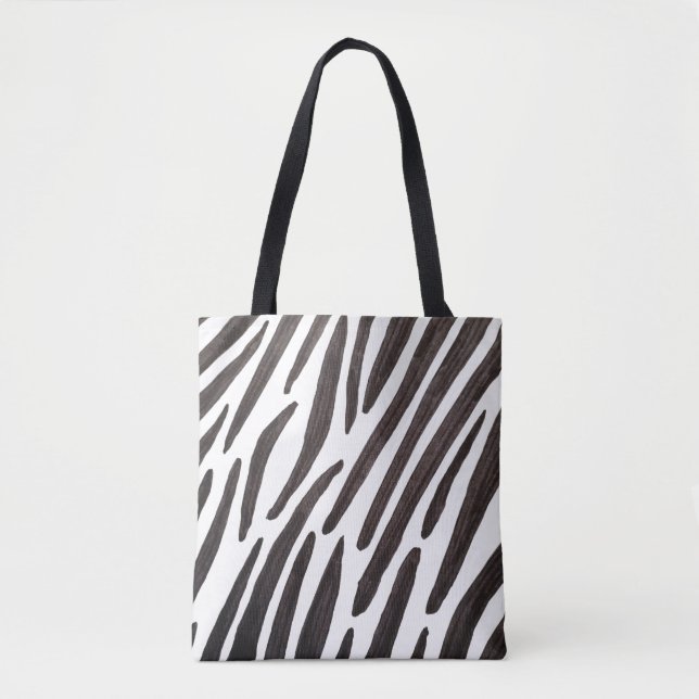 Black and white zebra stripes tygkasse (Framsida)