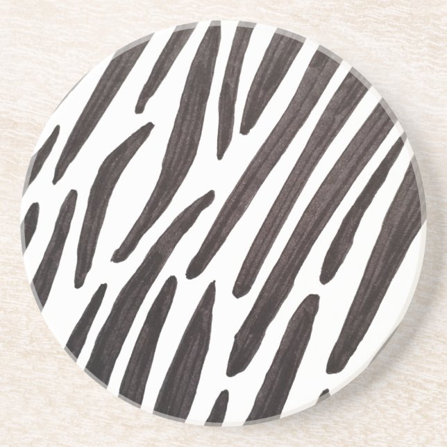 Black and white zebra stripes underlägg (Framsidan)